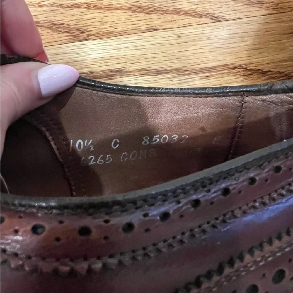 Allen Edmonds McAllister Men’s Brogue Leather Wingtip Dress Shoes Oxfords 10.5 C
